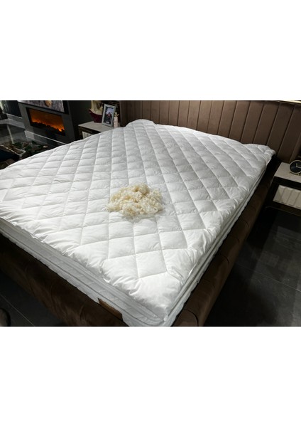Merinos Kuzu Yünü Yatak Pedi, Yatak Koruyucu, Yatak Şiltesi (%100 MERİNOS KUZU YÜNÜ) fırsatları