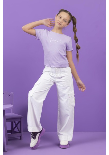DMB Kargo Kız Kot Pantolon - Beyaz modelleri