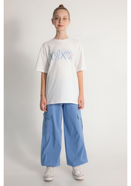 Dmb Kız Paraşüt Pantolon - Mavi