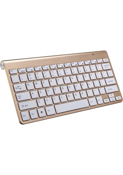 Vorcom S12 10.1" Uyumlu Kablosuz Wireless Pilli Türkçe Q Klavye - Altın