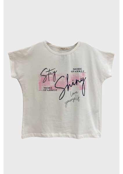 Stay Kız Tişört - Beyaz