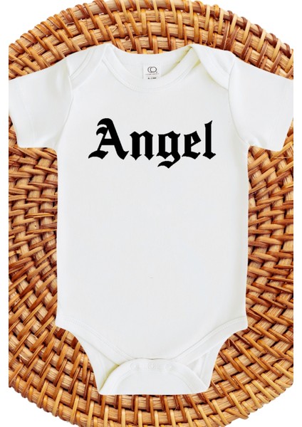 Angel Tasarımlı Bebek Zıbın Angel Design Baby Bodysuit