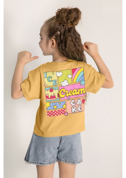 Dmb Ice Cream Kız Tişört - Turuncu modelleri