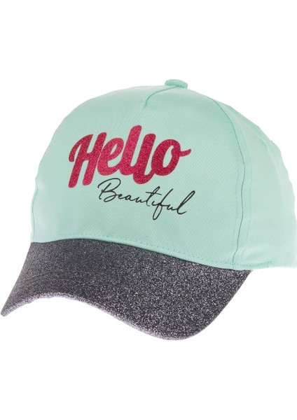 Hello Yazılı Kız Şapka - Gri