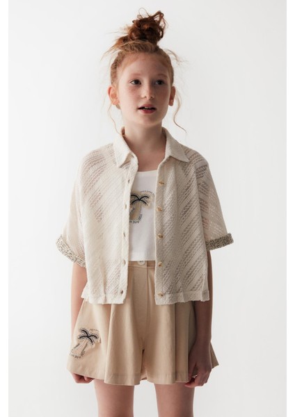 Nk Paloma Kız Şort - Camel