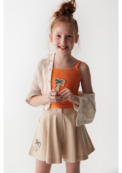 Nk Paloma Kız Şort - Camel modelleri