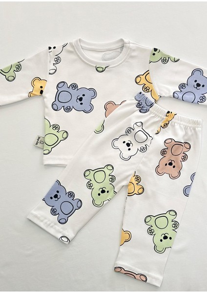 Bebek Pijama Uzun Yeşil Büyük Ayıcık Desen %100 Pamuk Yenidoğan Çocuk Pijama fiyatları