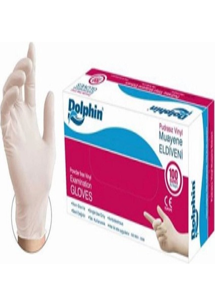 Beyaz Vinil Eldiven Pudrasız 100'LÜ (M)