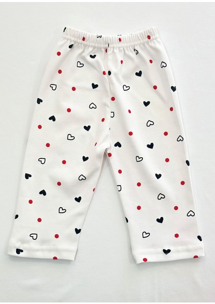 Bebek Pijama Uzun Kalp Puan Desen %100 Pamuk Yenidoğan Çocuk Pijama indirimleri