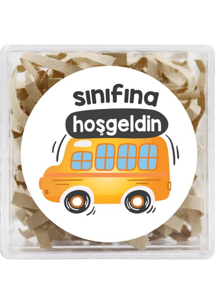 Sınıfına Hoşgeldin Baskılı Yapışkanlı Etiket 4 cm 24 Adet Model: 4