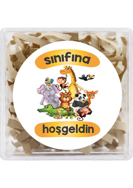 Sınıfına Hoşgeldin Baskılı Yapışkanlı Etiket 4 cm 24 Adet Model: 5