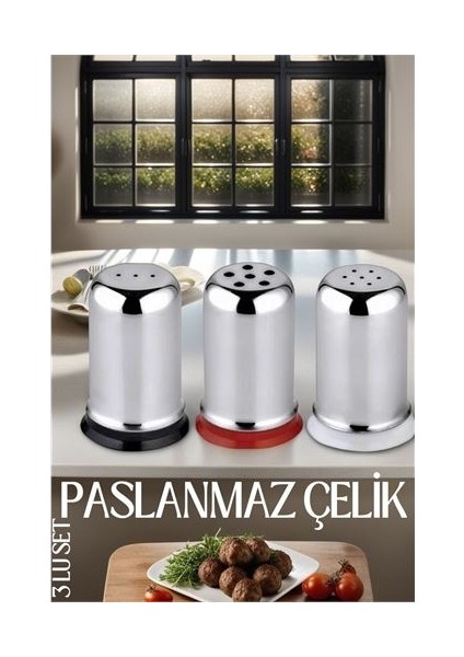 Transformacion 3 Lü Set Tuz Karabiber Nanelik Paslanmaz Çelik 719206