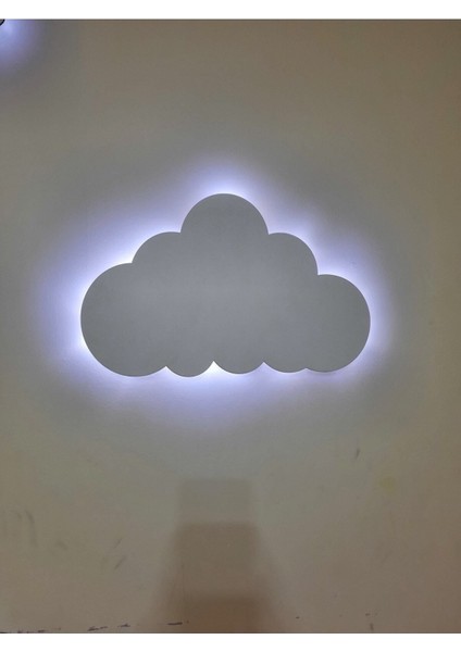 Beyaz Çocuk, Bebek Odası Duvar Lambası Bulut Beyaz