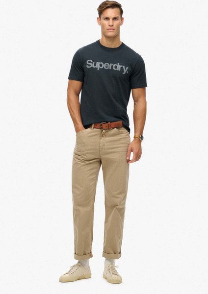 Bisiklet Yaka Baskılı Lacivert Erkek T-Shirt M1011928A98T_CORE Logo Cıty Loose T fiyatları