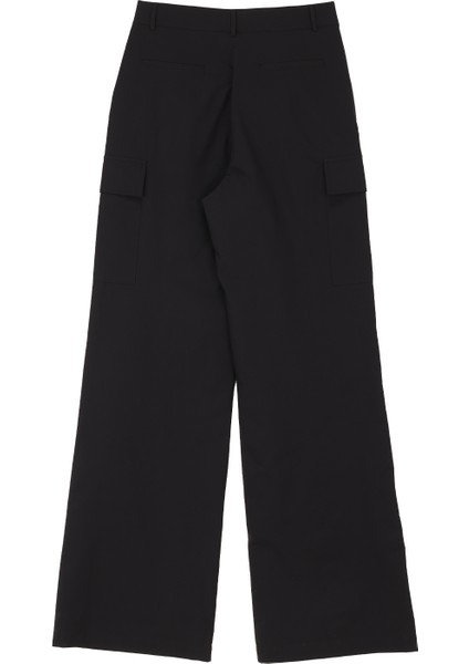 Yüksek Bel Relaxed Siyah Kadın Kargo Pantolon J4WL-PNT7087 fiyatları