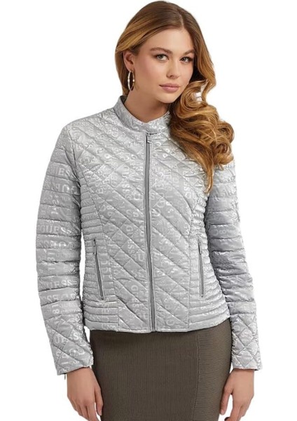 Normal Gri Kadın Ceket New Vona Jacket - Polyamıde Leather