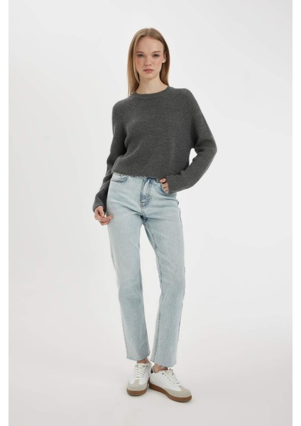 Coool Regular Fit Bisiklet Yaka Basic Düz Triko Kazak L2567AZ24WN fiyatları