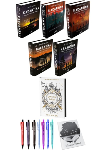 Karantina 5'Li - Lanetin Tarihi Ciltli + Kalem + Not Defteri