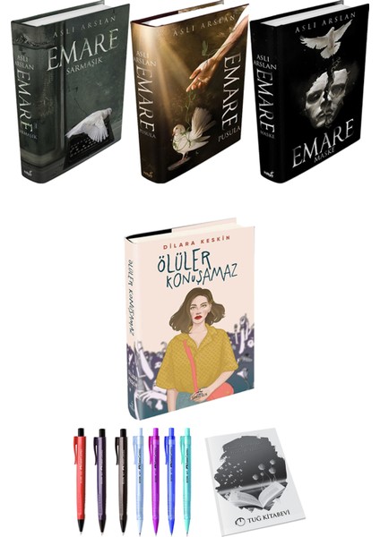 Emare: Sarmaşık - Pusula - Maske - Ölüler Konuşamaz + Kalem + Not Defteri