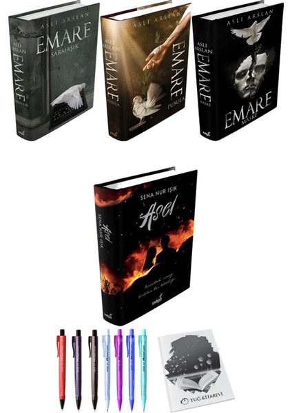 Emare: Sarmaşık - Pusula - Maske - Asel + Kalem + Not Defteri