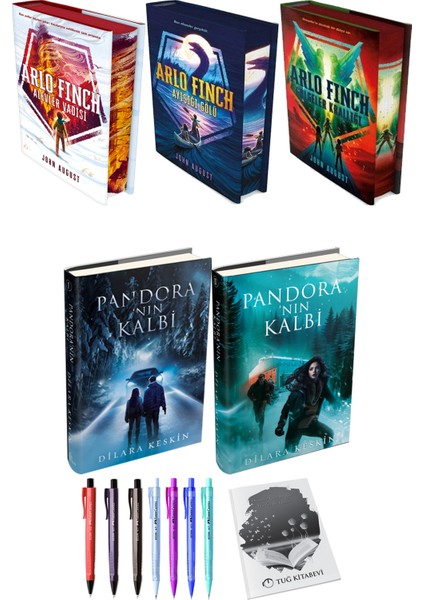 Arlo Finch : Ayışığı Gölü - Gölgeler Krallığı - Ateş Vadisi'nde -Pandora'nın Kalbi 2'li + Kalem + Not Defteri