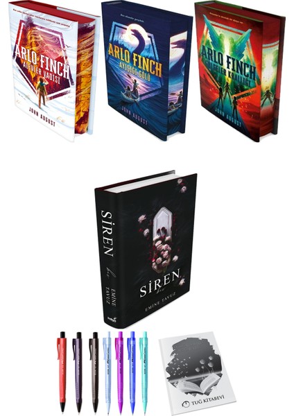 Arlo Finch : Ayışığı Gölü - Gölgeler Krallığı - Ateş Vadisi'nde -Siren Bir + Kalem + Not Defteri