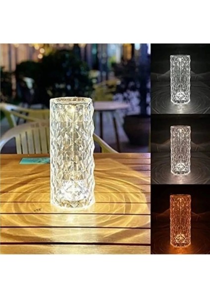 Masa Üstü Masa Lambası Kristal Elmas LED Dokunmatik Sensör USB Şarj Bar Restoran Masa Lambası Çok R