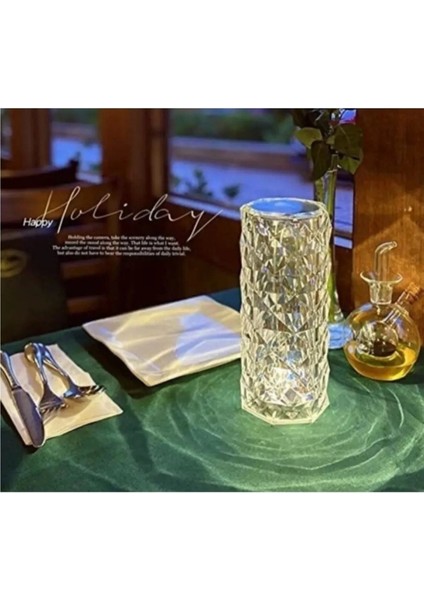 Masa Üstü Masa Lambası Kristal Elmas LED Dokunmatik Sensör USB Şarj Bar Restoran Masa Lambası Çok R fiyatları
