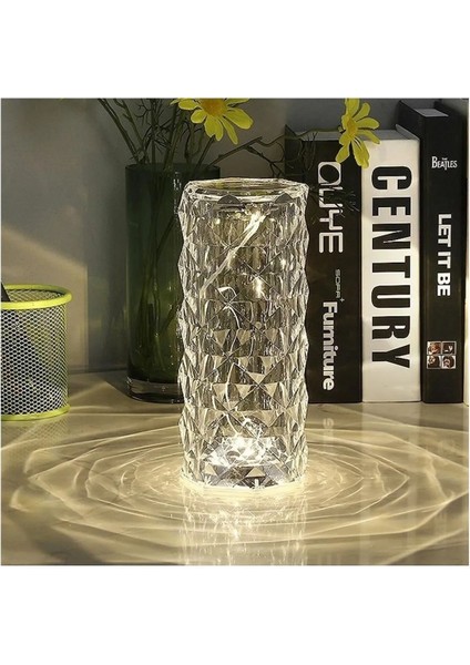 Masa Üstü Masa Lambası Kristal Elmas LED Dokunmatik Sensör USB Şarj Bar Restoran Masa Lambası Çok R indirimleri