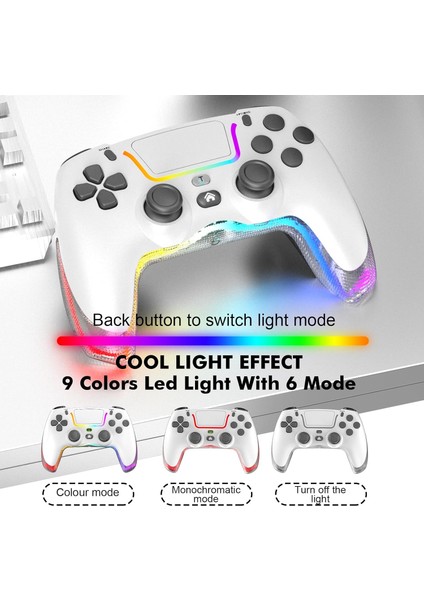 P07 Kablosuz Oyun Ps4 Ios/android/pc Rgb Bluetooth Konsolu Gamepad