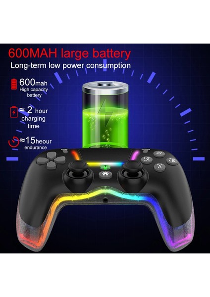 P07 Kablosuz Oyun Ps4 Ios/android/pc Rgb Bluetooth Konsolu Gamepad fiyatları