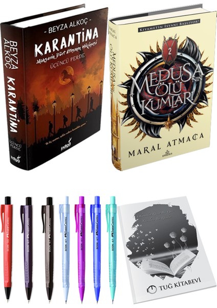 Medusanın Ölü Kumları 2 Ciltli Maral Atmaca ve Karantina 3 Ciltli Beyza Alkoç 2li Set
