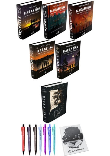 Karantina 5'Li - Beyaz Leke: Mahkumiyet + Kalem + Not Defteri