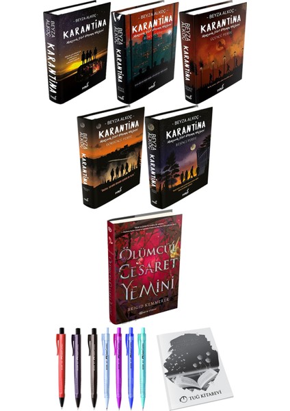 Karantina 5'Li - Ölümcül Cesaret Yemini + Kalem + Not Defteri