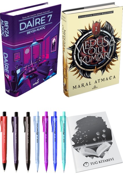 Medusanın Ölü Kumları 2 Ciltli Maral Atmaca ve Daire 7 Ciltli Beyza Alkoç 2li Set