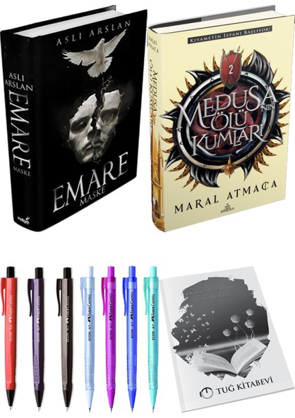 Medusanın Ölü Kumları 2 Ciltli Maral Atmaca ve Emare Maske Ciltli Aslı Arslan 2li Set