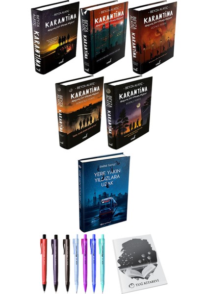 Karantina 5'Li - Yere Yakın Yıldızlara Uzak + Kalem + Not Defteri