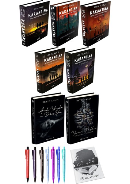 Karantina 5'Li - Açık Yaralar ve Dikiş İzleri - Vernem Nidahen + Kalem + Not Defteri