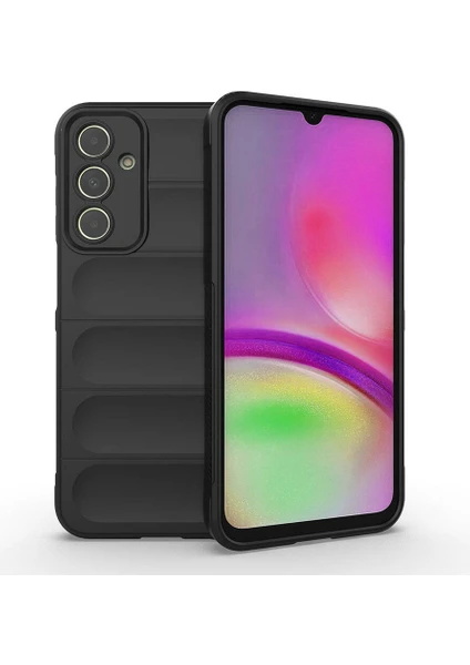 Case 4u Galaxy A25 Kılıf Esnek Tpu Oyuklu Arka Yüzey Tasarımlı Etnik Silikon Kapak Siyah