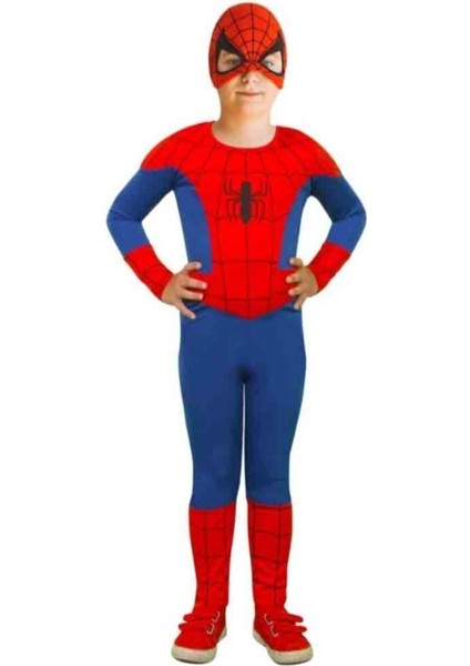 Kırmızı Erkek Çocuk Kırmızı Marvel Spider-Man Kostümü Örümcek Adam Kostüm