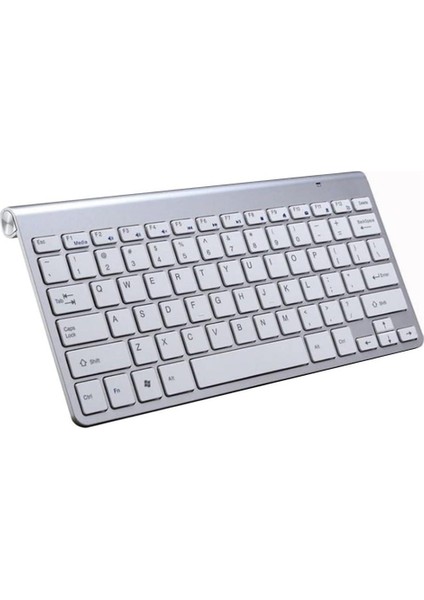 Tcl 10 Tab Max 10.3" Uyumlu Kablosuz Wireless Pilli Türkçe Q Klavye - Gümüş