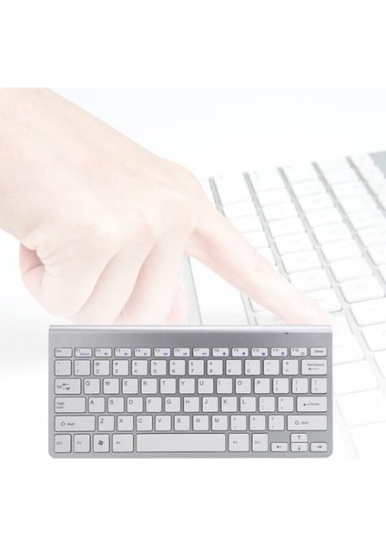 Tcl 10 Tab Max 10.3" Uyumlu Kablosuz Wireless Pilli Türkçe Q Klavye - Gümüş