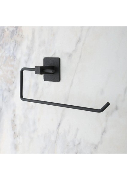 Buffer® Kendiliğinden Yapışkanlı Siyah Paslanmaz Metal Rulo Havluluk Aparat