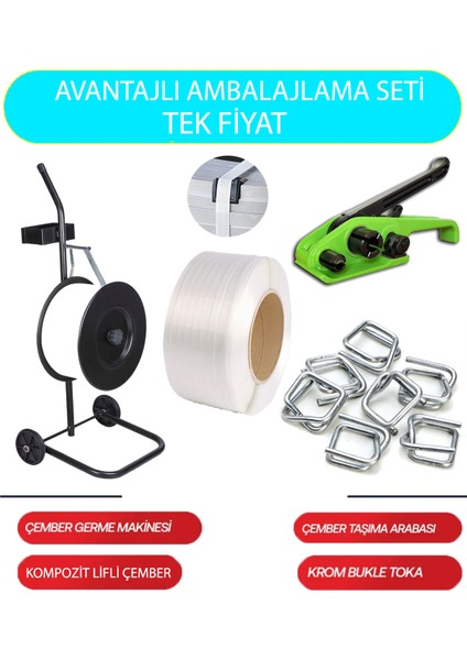 Kazançlı 16'lık 850 mt Kompozit(Lifli) Çember Kullanım Seti 1.kalite