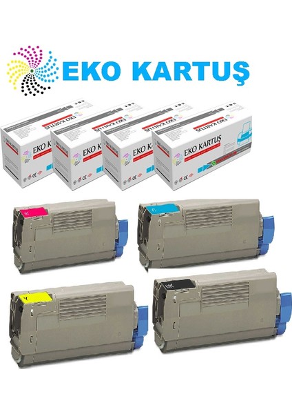 Oki MC563DN Muadil Toner 4 Renk Set