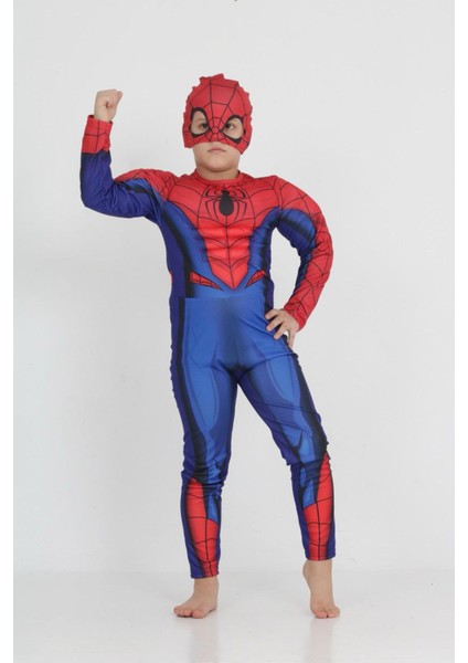 Kırmızı Spiderman Çocuk Kostümü - Süper Kahraman Kostümü, Halloween ve Parti Kostümü