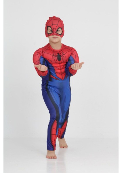 Kırmızı Spiderman Çocuk Kostümü - Süper Kahraman Kostümü, Halloween ve Parti Kostümü