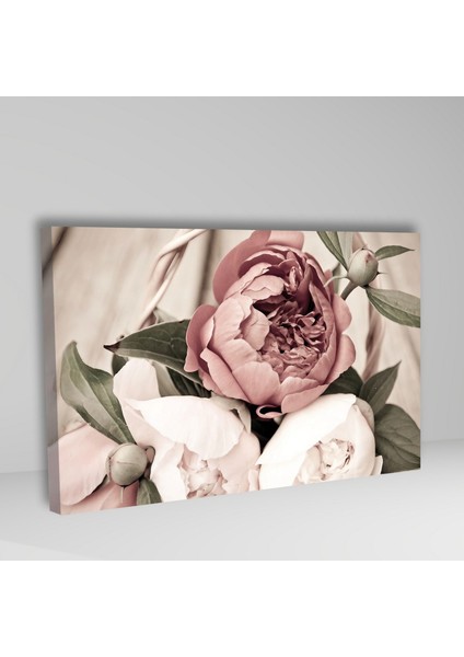Tekli Yatay Kanvas Duvar Tablosu Yakın Açı Dekoratif Çiçekler fiyatları