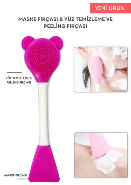 Silikon Yüz Temizleme & Peeling Ve Maske Fırçası - Silikon 3 Taraflı Yüz Temizleme Ve Maske Fırçası fiyatları