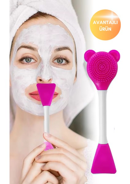 Silikon Yüz Temizleme & Peeling Ve Maske Fırçası - Silikon 3 Taraflı Yüz Temizleme Ve Maske Fırçası fırsatları